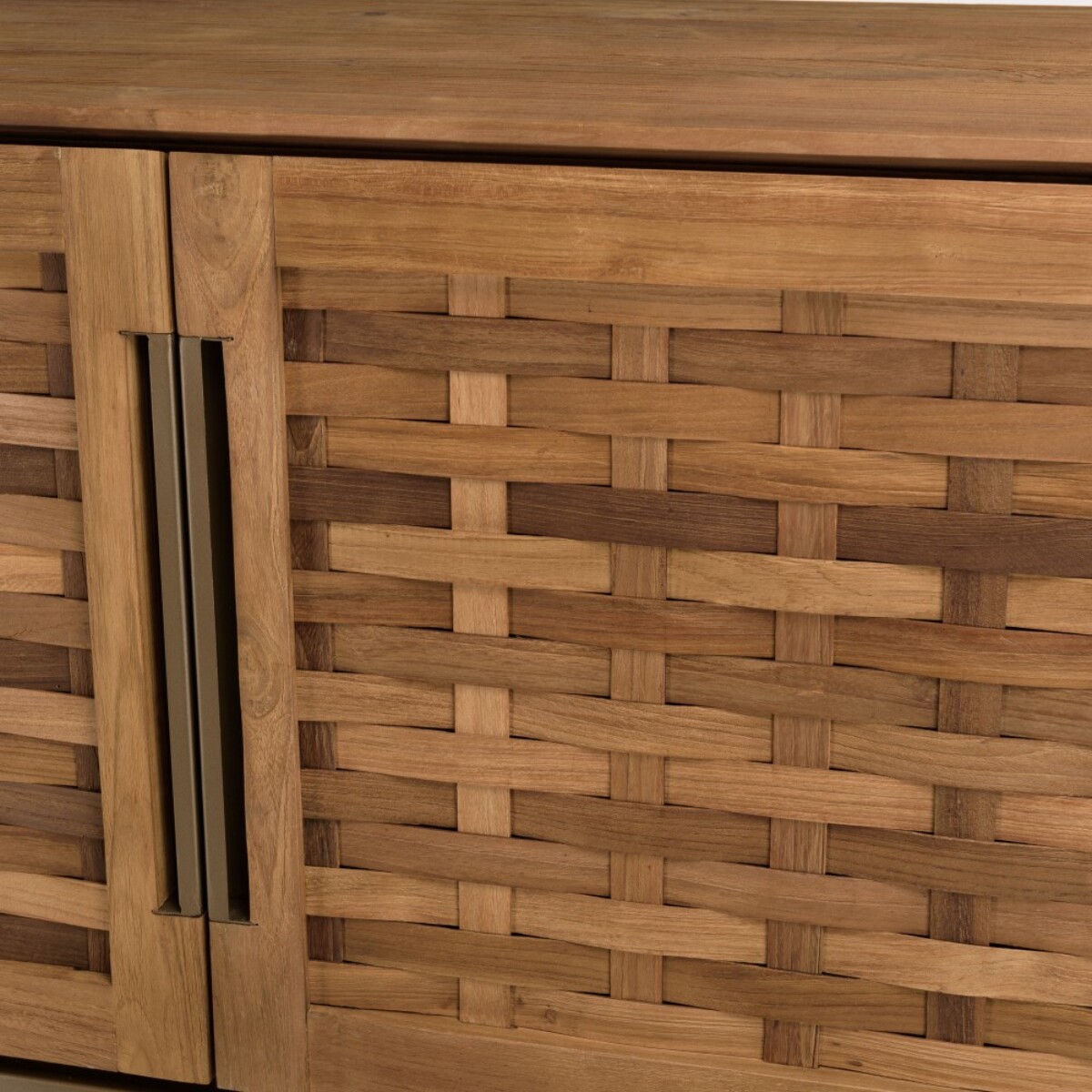 SIXTINE - Buffet en bois de teck recyclé 2 portes