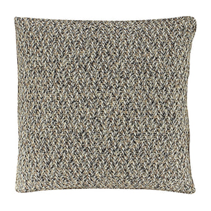 COUSSIN CARRÉ EN COTON BEIGE CHINE NOIR 40X40CM JERICO