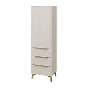 Boccioni - buffet haut - beige - 3 tiroirs et 1 porte - 54x180 cm - Beige
