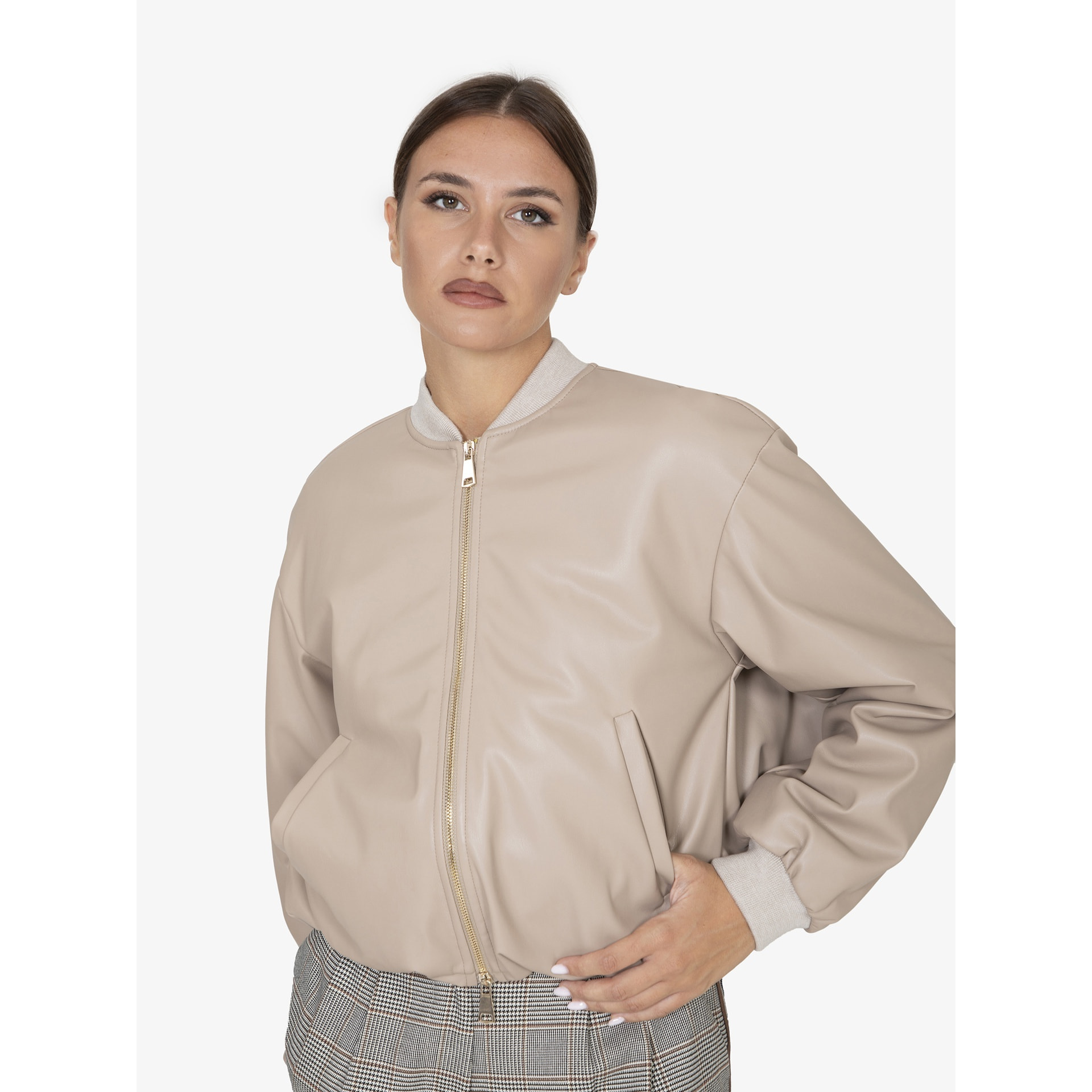 Giubbotto da donna Made in Italy - Modello Celeste Pro - 50% PU, 50% Poliestere