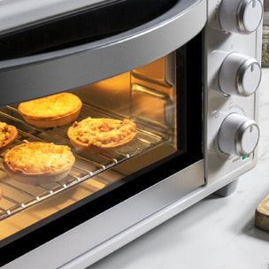 Horno de sobremesa Bake&Toast 2300 White, 23 L, 1500 W, 3 modos de calor, Tempor