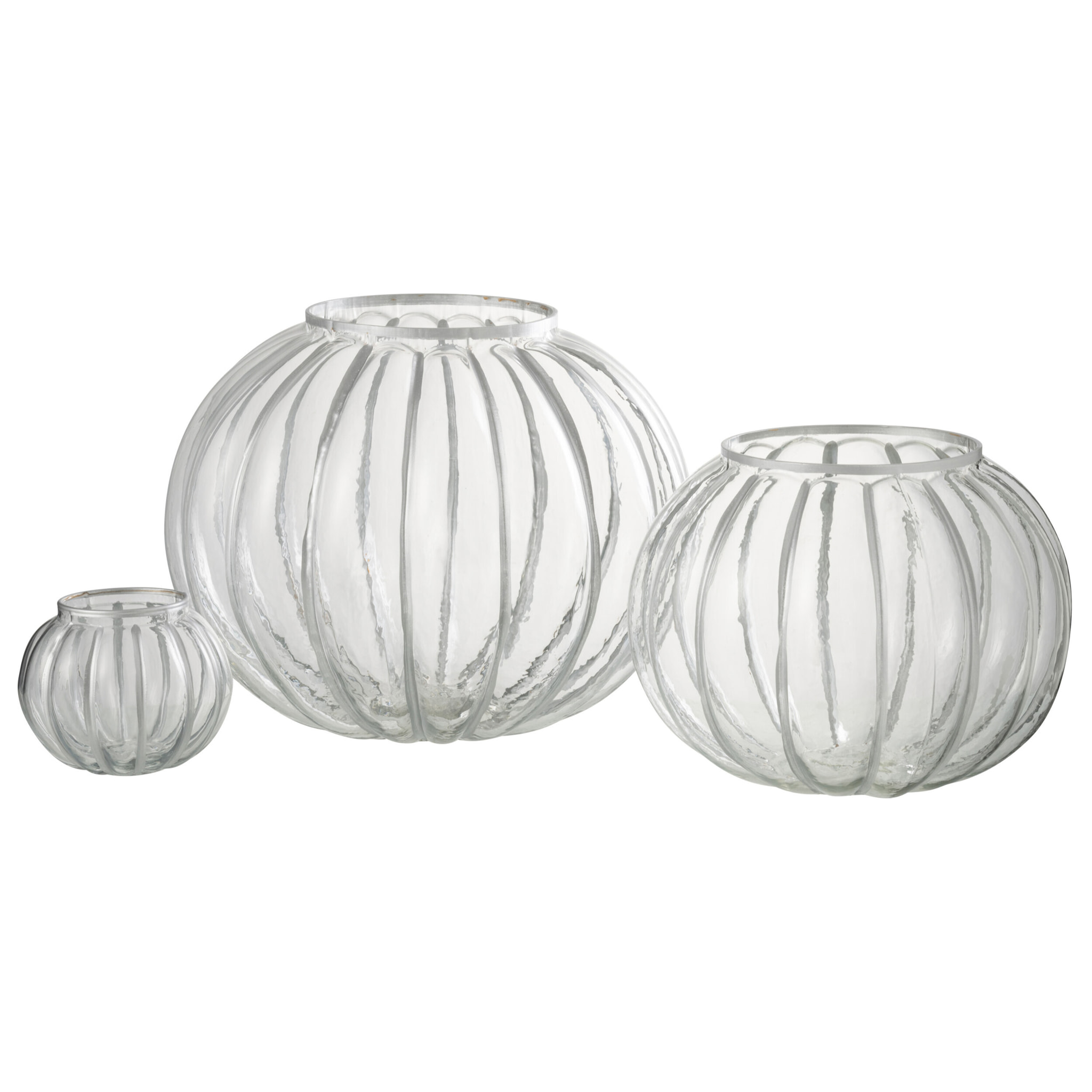 J-Line photophore Boule - verre - transparent/argent - large