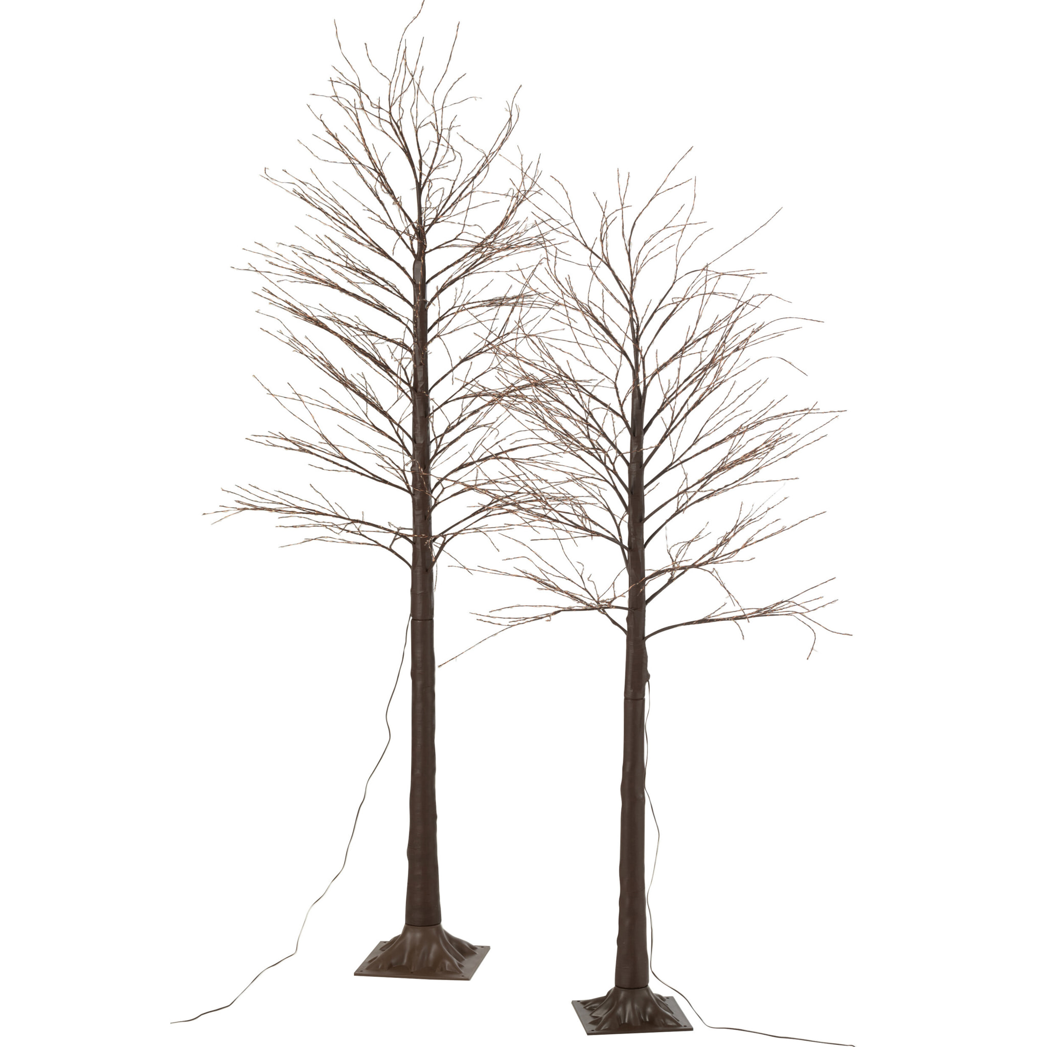 J-Line décoration Arbre 3000 Led - métal - brun - large - LED