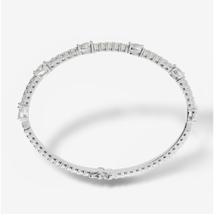 Bracciale Tennis 'Infinity' in Argento 925 con Cubic Zirconia Tonde e a Goccia