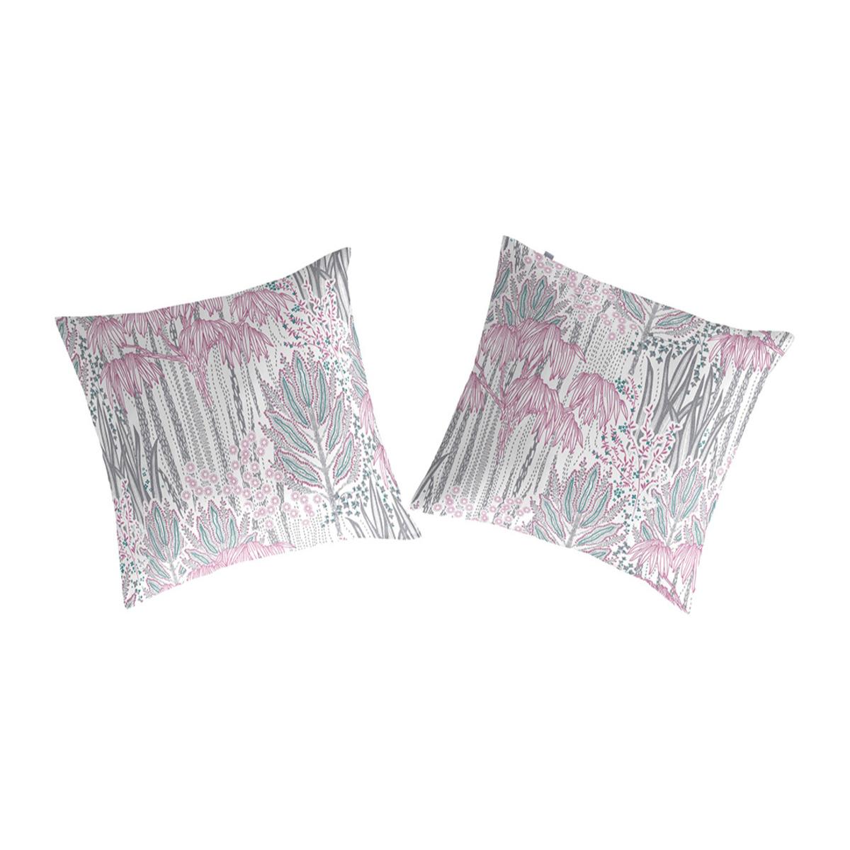 2 taies d'oreiller NAF NAF CAREUS 65x65 cm - rose