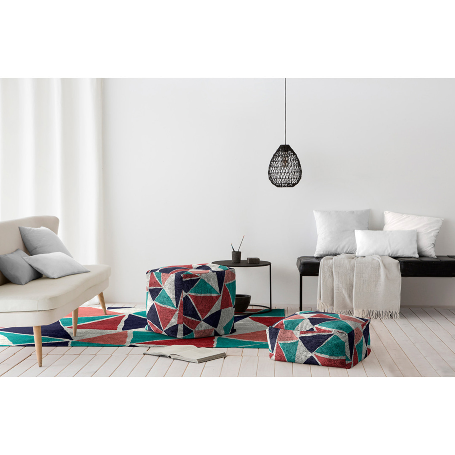 Pouf amovible en coton NAF NAF ADAME