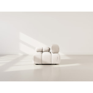 Ruby - module d'assise gauche en velours texturé - Beige