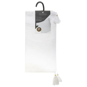 Housse de coussin "Slub" blanc 40x40cm