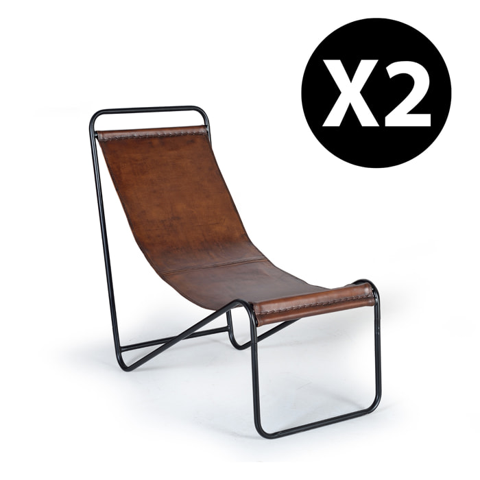 Set de 2 sillas - 50x100x88 cm