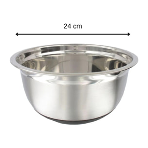 Bol à mixer en inox 24 cm de diamètre Fackelmann Basic