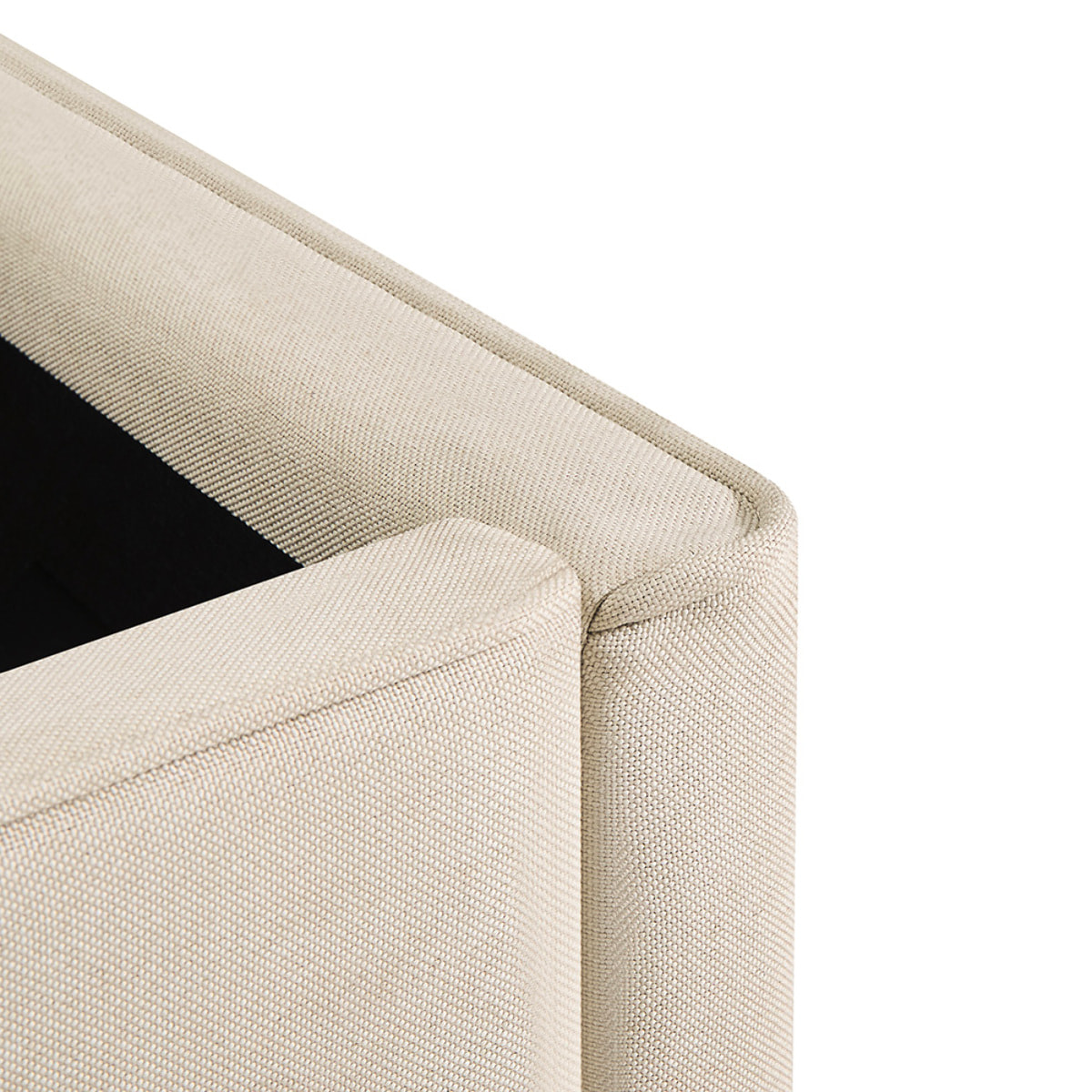 Lit coffre lin beige 2 places