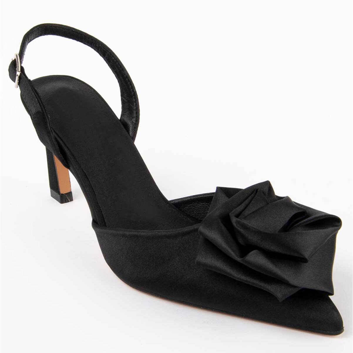 Zapato De Tacón - Negro - Altura: 6 Cm