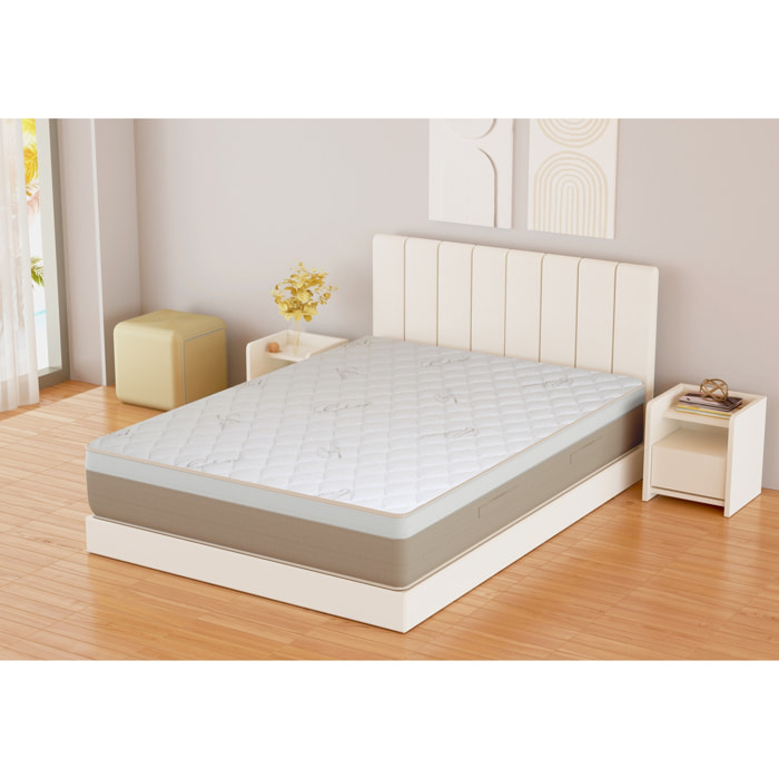 Materasso Molle Insacchettate Memory Gel ,Lino Cotone Sfoderabile,13 Zone 80x190x24