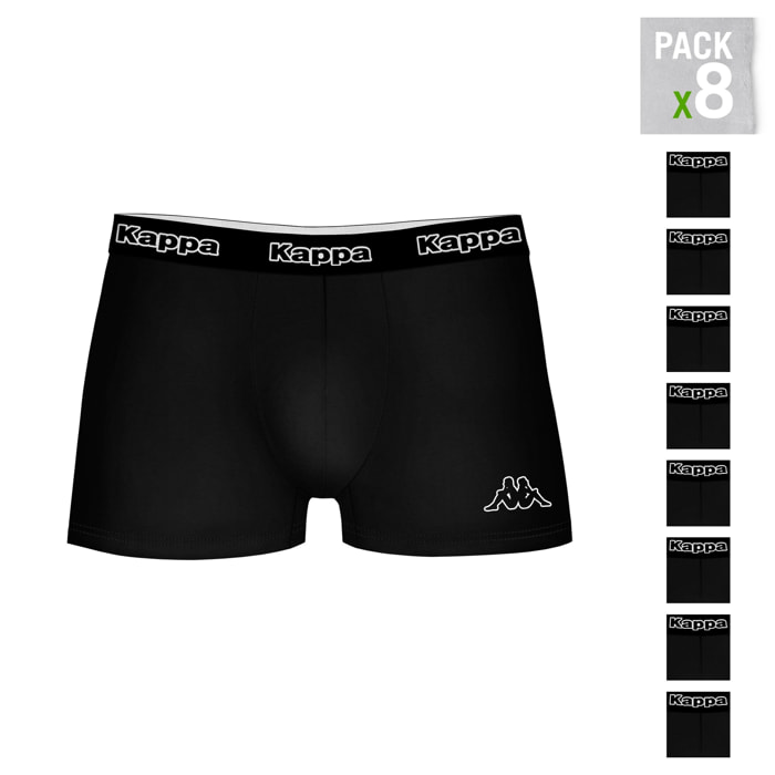 Pack 8 calzoncillos Kappa en color negro para hombre