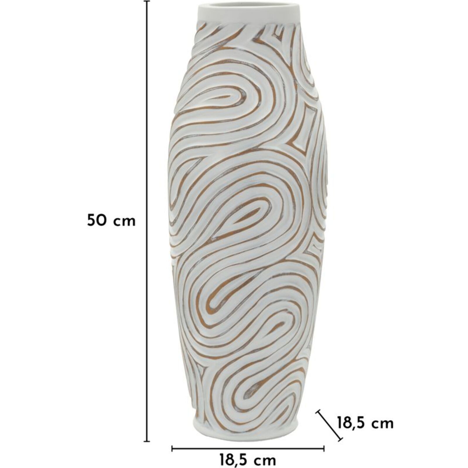 VASO RESINA OBLIX CM Ø 18,5X50 (APERTURA CM Ø 9)