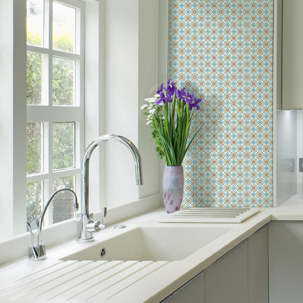 Stickers muraux - Sticker Mural Carrelage adhésif Cuisine Salle de Bain - 24 STICKERS CARRELAGES AZULEJOS RODOLFO
