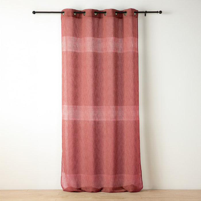 Voilage tamisant ajouré à esprit macramé - Rouge