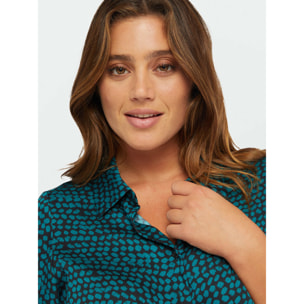 Fiorella Rubino - Camicia con fantasia stampata - Verde