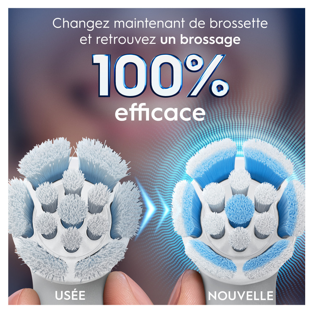 Oral-B Série iO Gentle Care, Brossettes rondes de rechange Authentiques, Convient aux Gencives sensibles, 6