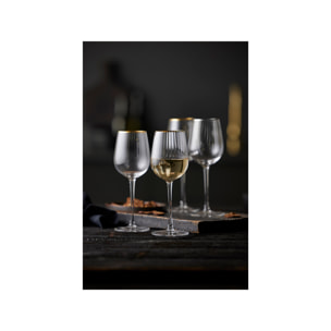 Set de 4 verres à vin blanc Palermo Gold 30 cl