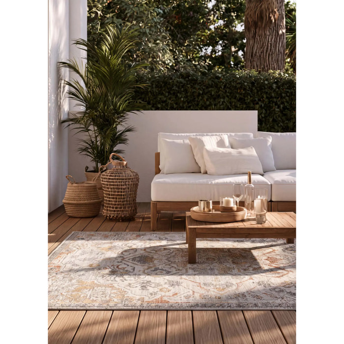 SAMARA Alfombra de exterior vintage en beige, varias medidas disponibles