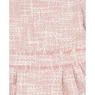 VESTIDO CINTURÓN TWEED ROSA