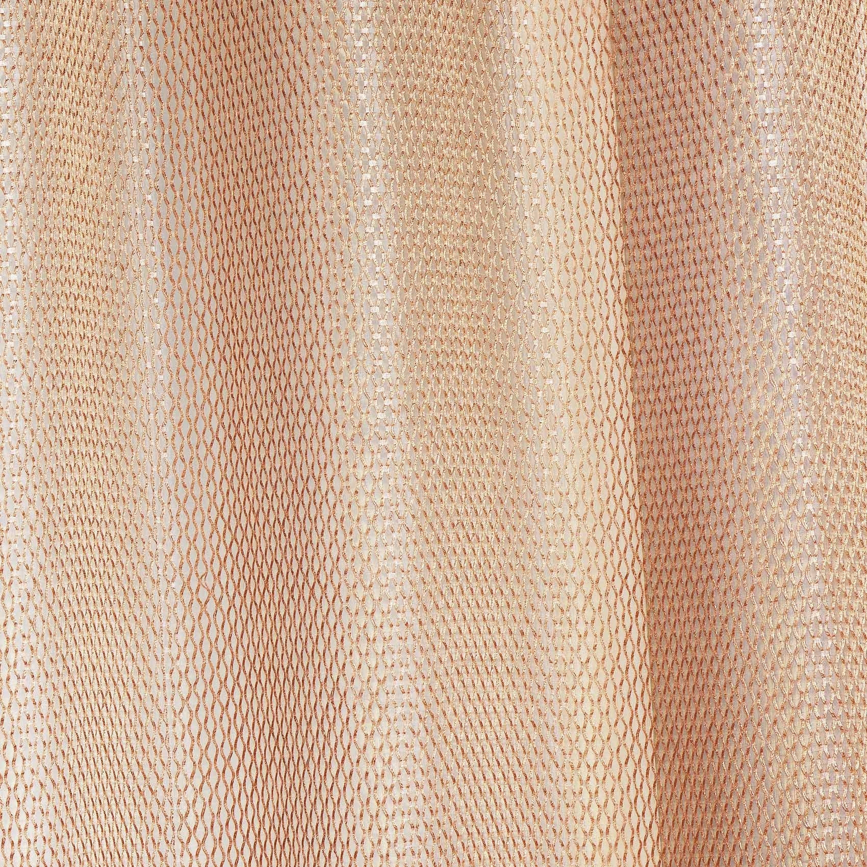 Voilage en organza fantaisie  - Effet 'résille' - Terracotta