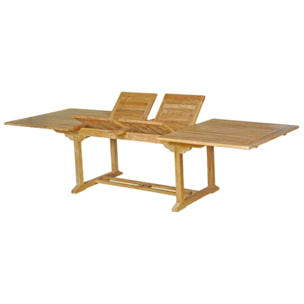 ADAGNA Salon de jardin teck 12 places table rectangulaire 10 chaises