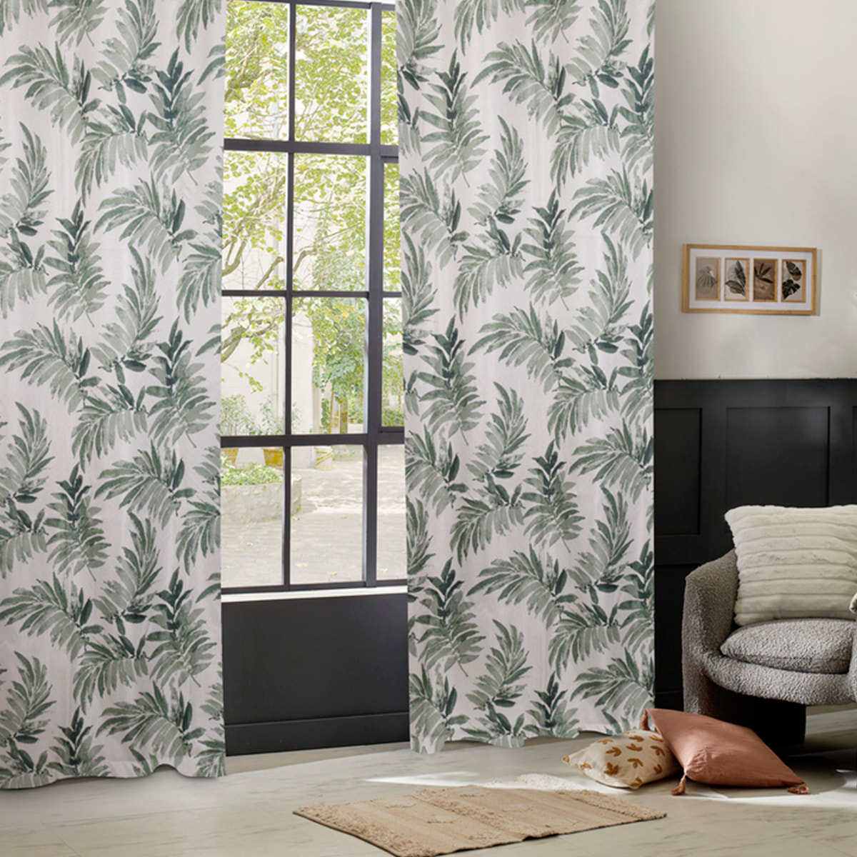 Rideau occultant "Elena" vert 135x260cm