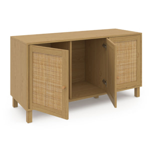 Buffet Erin 3 portes en cannage L113cm