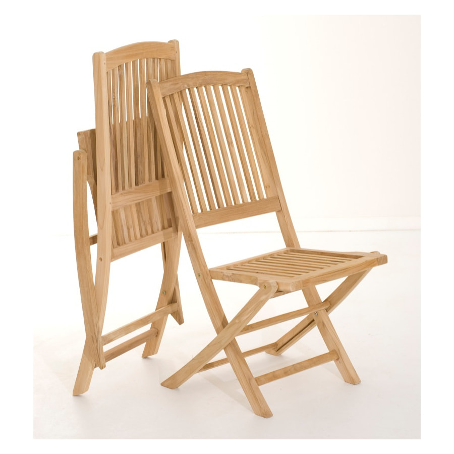 HARRIS - Ensemble de 2 chaises de jardin Lombock en bois Teck