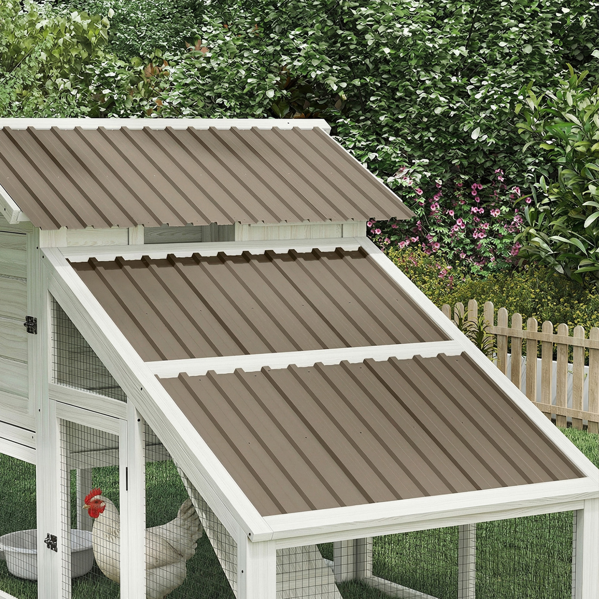Lot de 12 panneaux - dim. 129L x 45l cm - tôle acier ondulé taupe