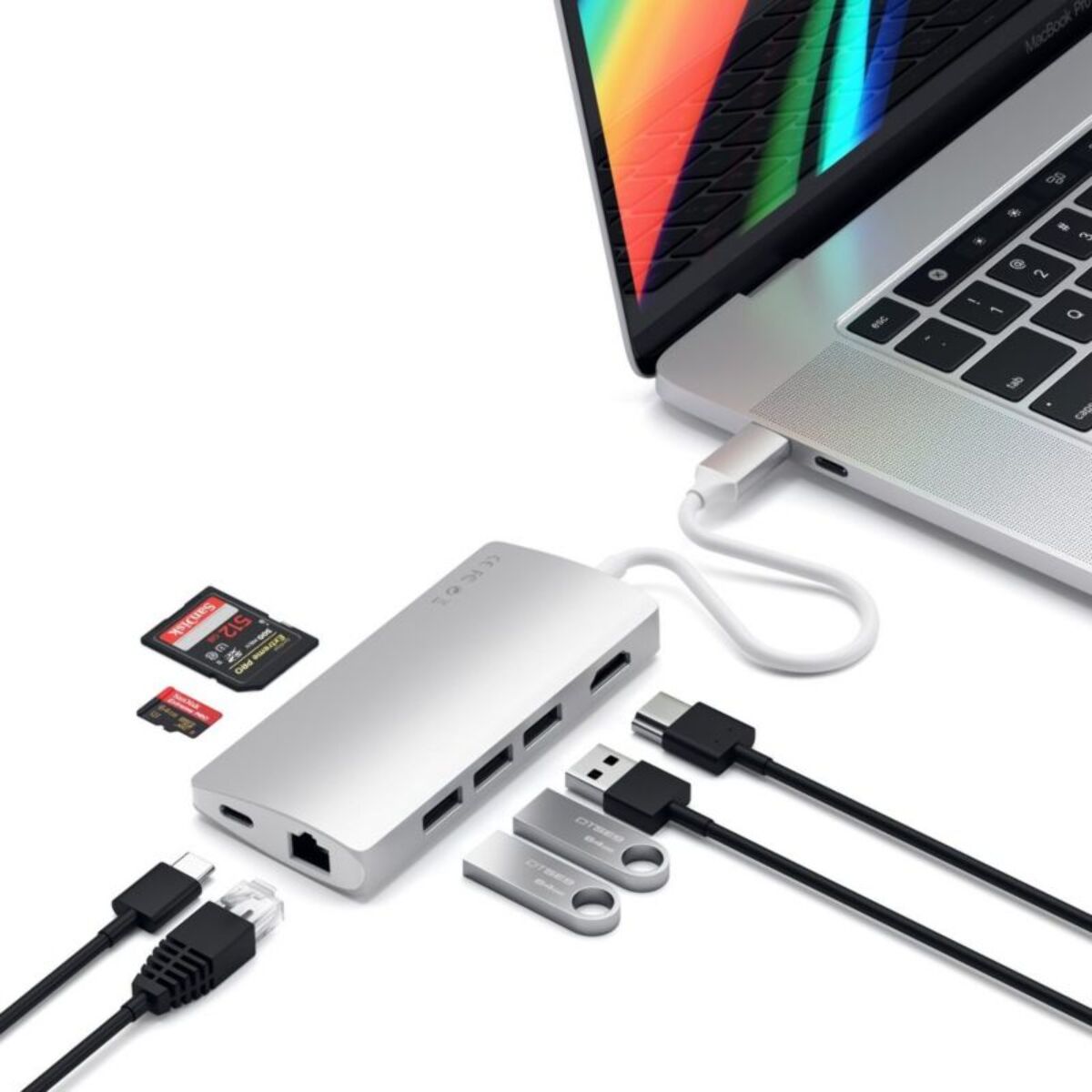 Hub USB C SATECHI USB-C Multi-Port 4K Ethernet siver