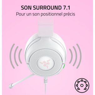 Casque gamer RAZER KRAKEN KITTY V3 X BLANC