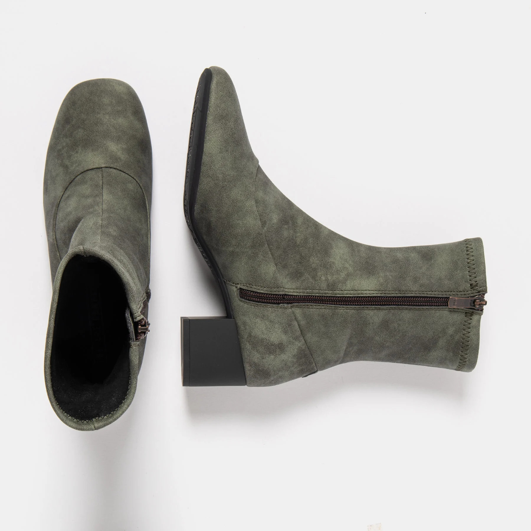 Botines con tacón 2143 ELDER PU KAKI/ MURAT color Kaki