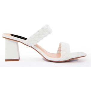 Sandali con tacco Donna colore Bianco