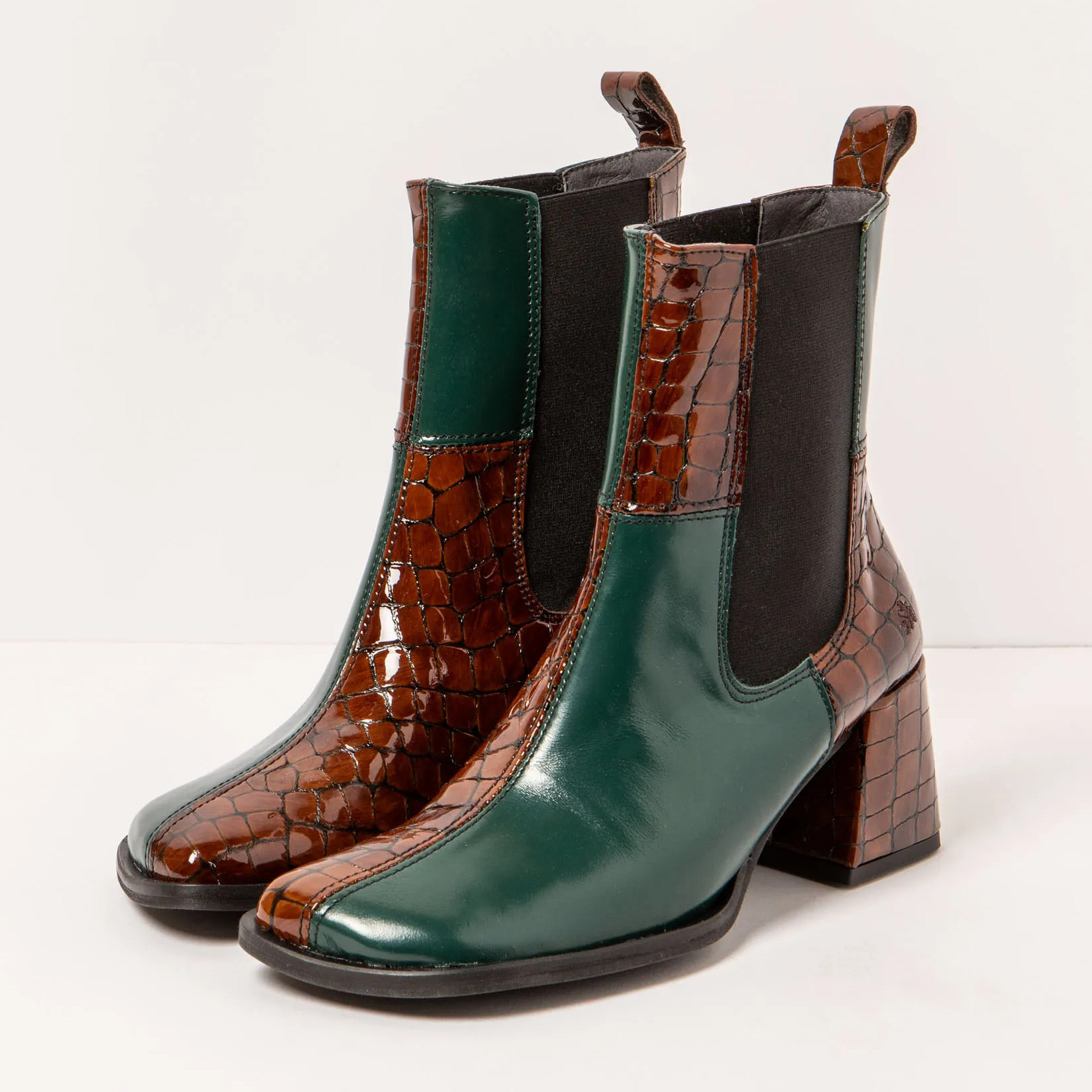 Botines 1707 NAPPA SHINNY JUNGLE-CUERO/ VERONA color Jungle-cuero