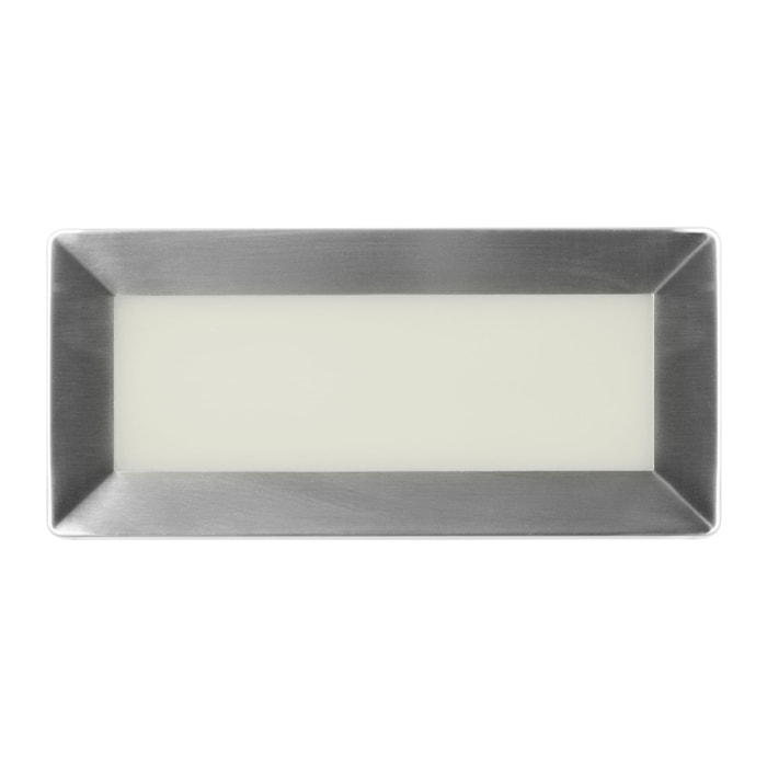 Forlight Rect - Empotrable de Pared LED Rectangular 205mm para Jardín y Terraza con Luz Neutra 4000K en Acero Inoxidable