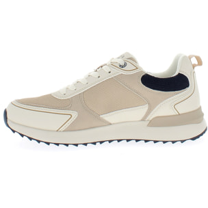 Armata di Mare Scarpe Uomo Sneakers Vintage Running con Soletta Rimovibile in Memory Foam AMU 1N947 Lt Beige