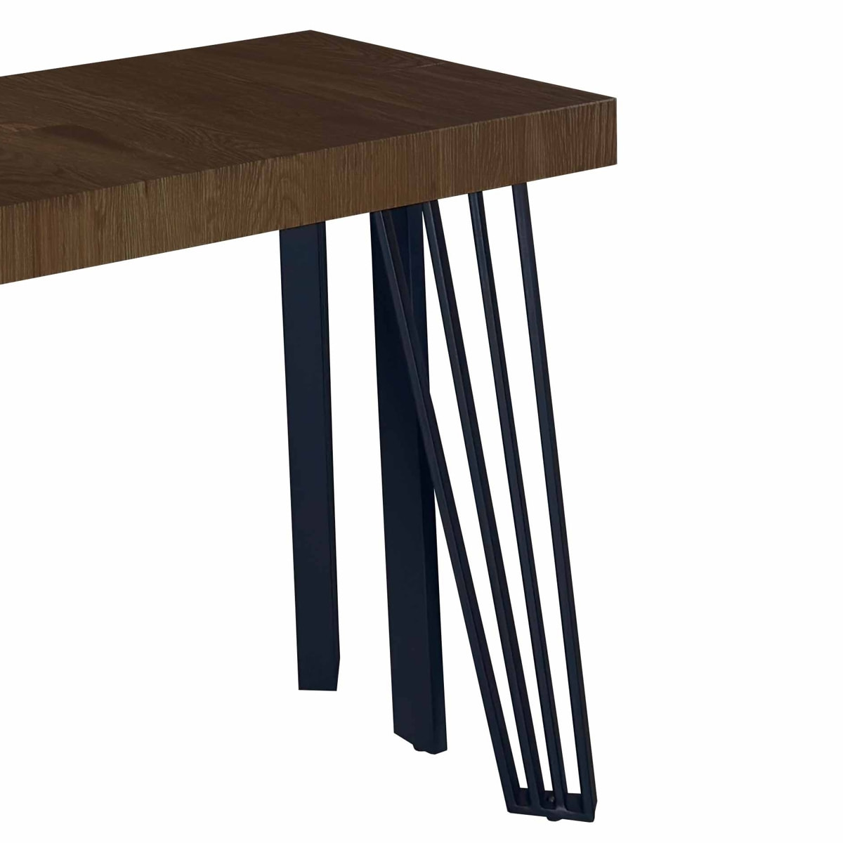 Console extensible Tomasucci EDNA, en MDF finition noyer, 45 × 90 × 76 cm