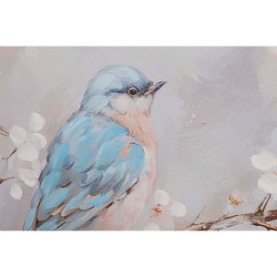 Set 2 Cuadros Pájaros 80% Pintado A Mano 60x4x60cm