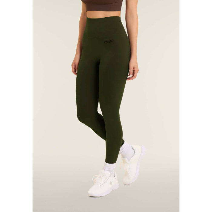 Leggings seamless 7/8 a vita altissima con cuciture shaping