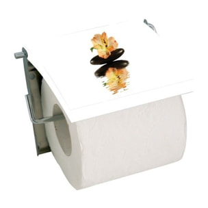 Porte Rouleau Papier Wc Mural MDF & Inox MANILLA Blanc MSV