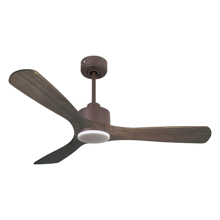 Ventilateur de plafond Réversible  Thermostat Dimmable Wifi Moteur à courant continu Toits en pente Télécommande Lumière à trois tons Hypersilence Mémoire
