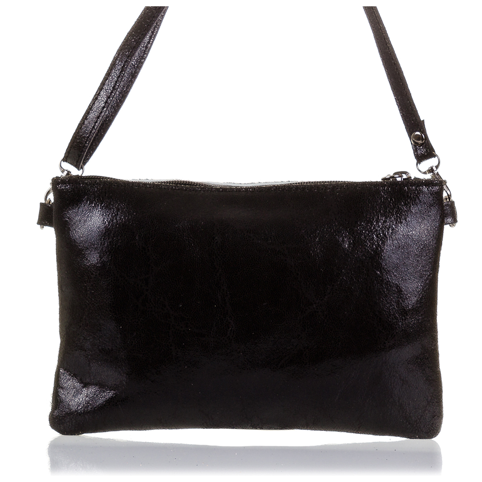 Marcon Borsa a mano Donna.Pelle autentica Cavallino Zebra Camoscio Lavato a Pietra