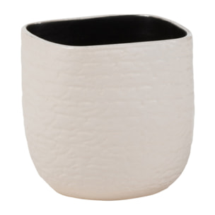 J-Line cache-pot Audrey - céramique - blanc - small - Ø 20.5 cm