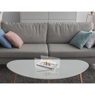 Chimenea de etanol de sobremesa en acero inox ONIROS INOX PURLINE