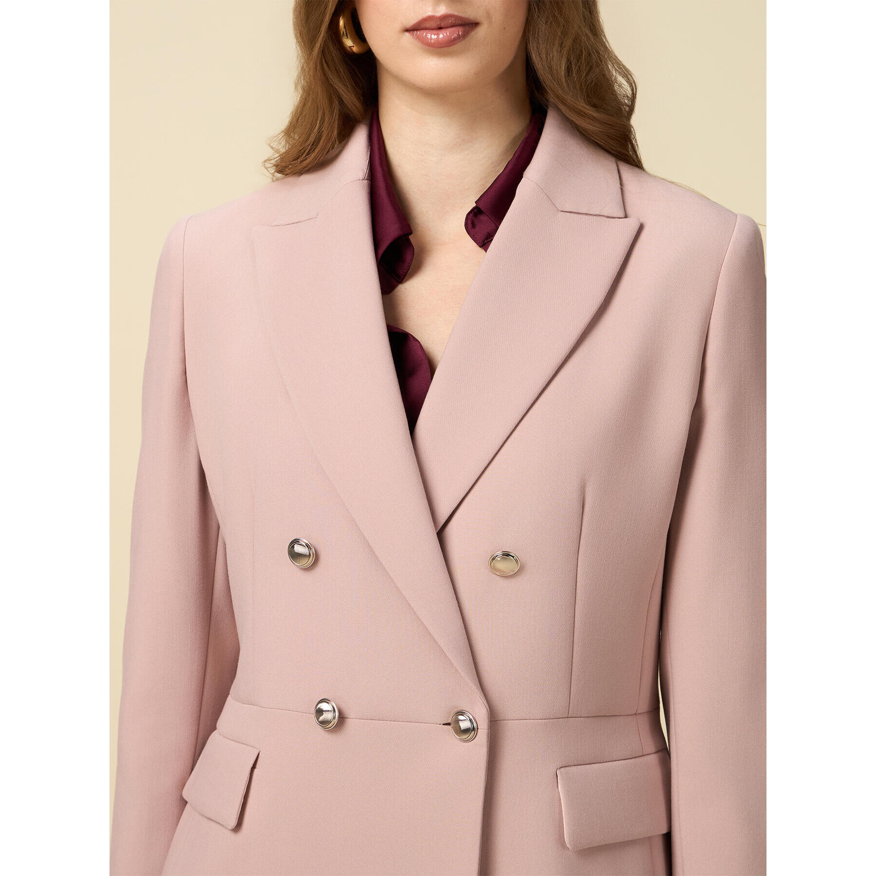 Oltre - Chaqueta blazer de doble abotonadura - Rosa