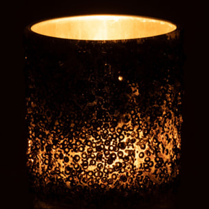 J-Line photophore Paillettes - verre - gris anthracite - small - 4 pcs