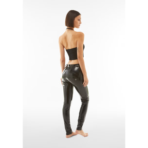 Pantaloni push up WR.UP® superskinny vita regular in latex